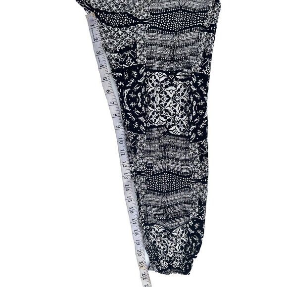 Rusty White Black Printed Casual Lightweight Grage Pants Size M - Picture 4 of 16